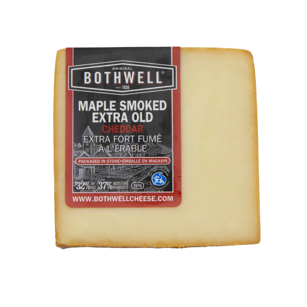 Bothwell Maple Smoked Extra Old Cheddar– Jensen Cheese